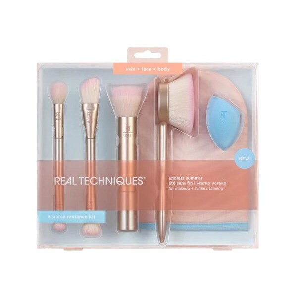 Real Techniques Endless Summer 6 Piece Radiance Brush & Mitt Kit