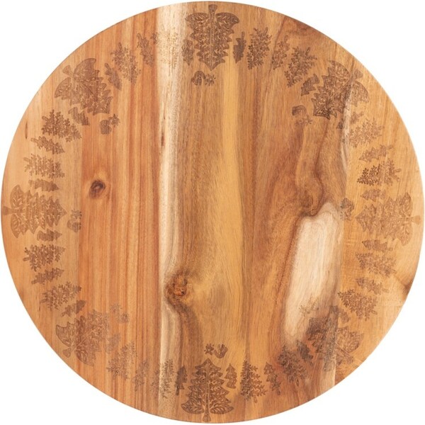 Bread and Butter 18 Inch Wooden Lazy Susan Tray - Trees