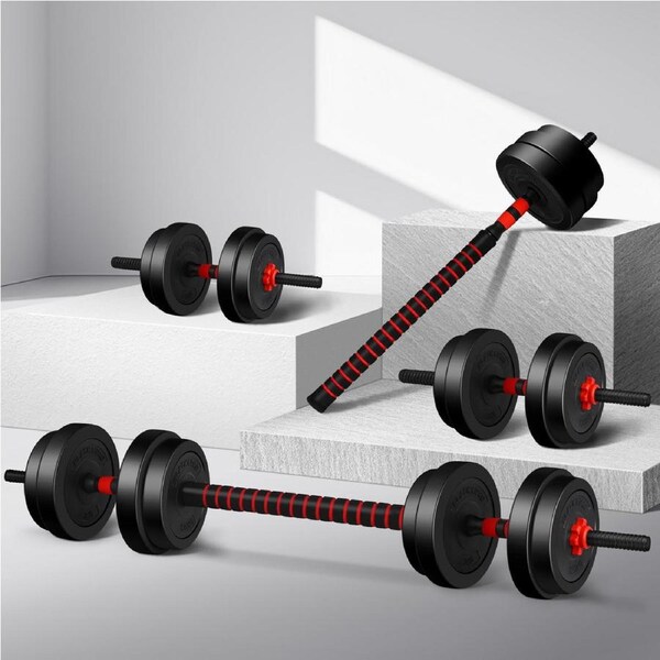 20kg BLACK LORD Dumbbell & Barbell Set 4in1 Adjustable