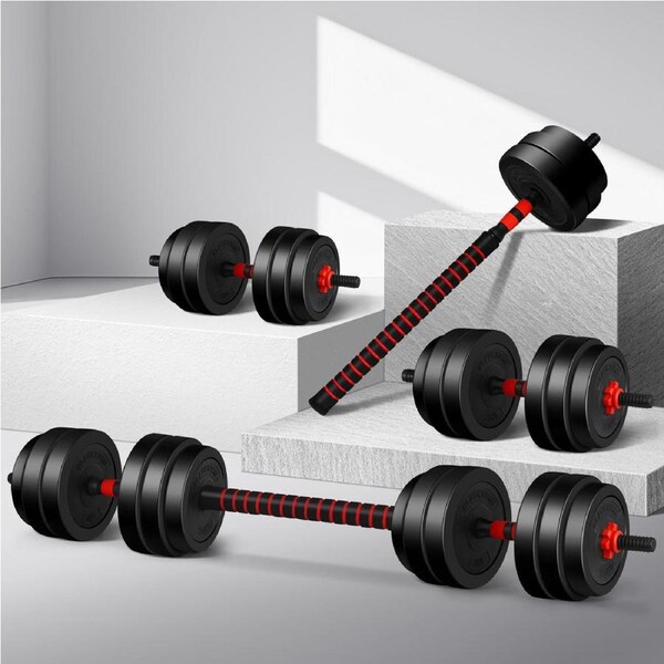 BLACK LORD 40kg 4in1 Adjustable Dumbbell & Barbell Set
