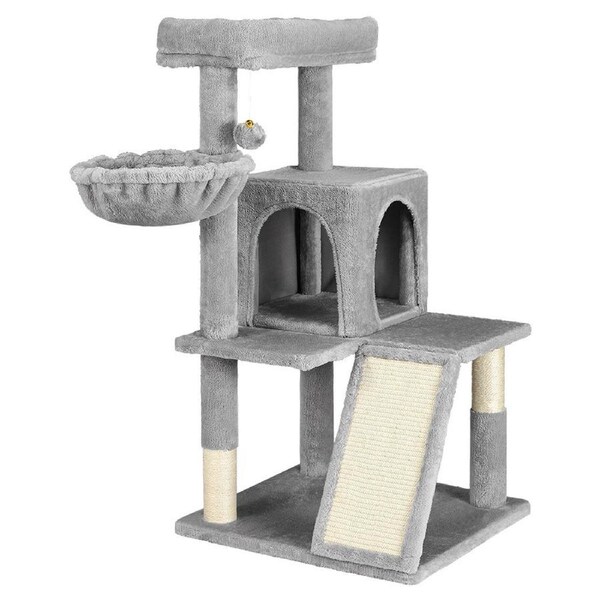BEASTIE Cat Tree Scratching Post Grey 100cm