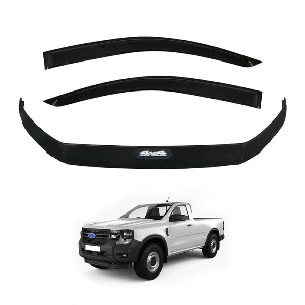 Weather Shields + Bonnet Protector for Ford Ranger Single / Extra Cab 2016-2022