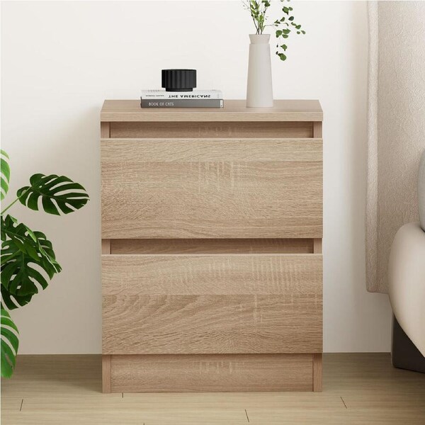 ALFORDSON Bedside Table - Meg Handle-free Nightstand (Wood)