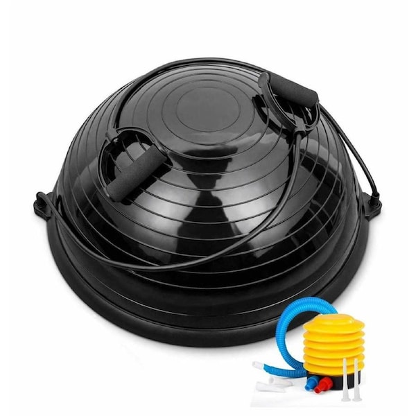 Fitness Master Yoga Wave Speed Bosu Ball Semicircular Balance Thickened Beam Black