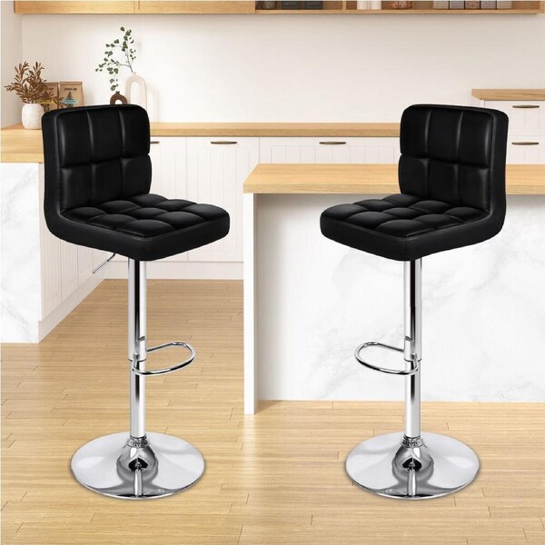 2x ALFORDSON Bar Stools L Shape Black