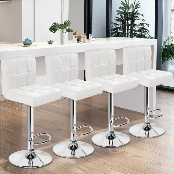 4x ALFORDSON Bar Stools L Shape White