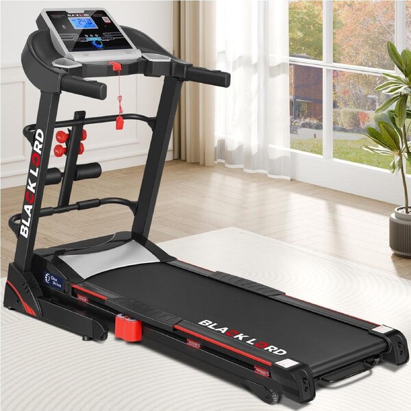 BLACK LORD Electric Treadmill Auto Incline Foldable Run Machine V620 PLUS 450MM BELT 24KM/H SPEED