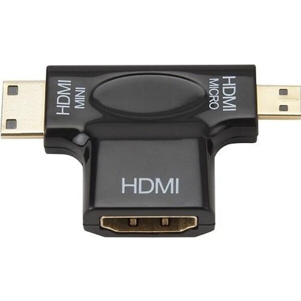 JW 2-in-1 T-Adapter - HDMI to Micro/Mini HDMI Adapter-F/M [JW-HDMIF-HDMIMICROM]