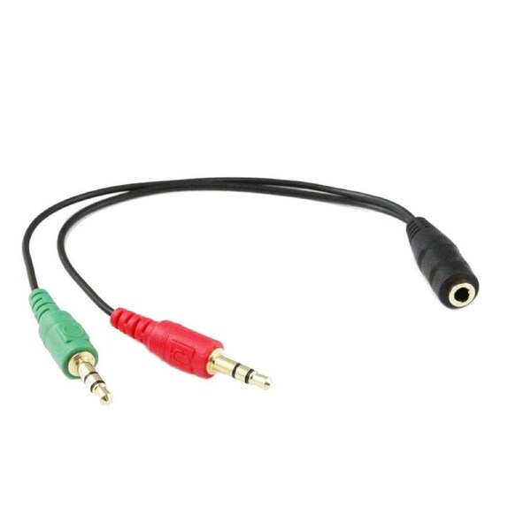 Mic And Earphone Male to 3.5mm Female Socket Audio Adapter [CB-MIDI-81]