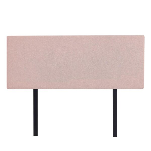 Linen Fabric Queen Bed Deluxe Headboard Bedhead - Pale Pink