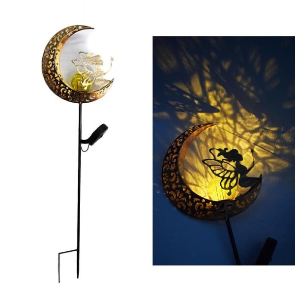 Nevenka 1Pc Flower Fairy Solar Lights Garden Outdoor Decorative for Lawn Patio