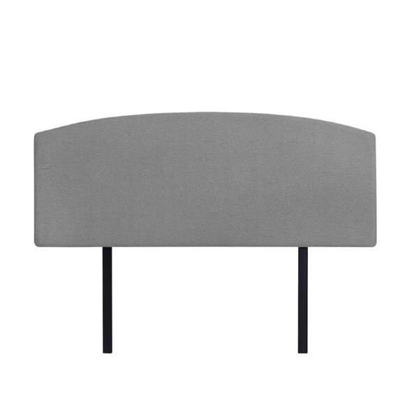 Linen Fabric Double Bed Curved Headboard Bedhead - Night Ash