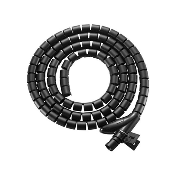 Brateck 25mm/1" Diameter Coiled Tube Cable Sleeve - Black