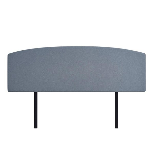 Linen Fabric King Bed Curved Headboard Bedhead - Berlin Blue
