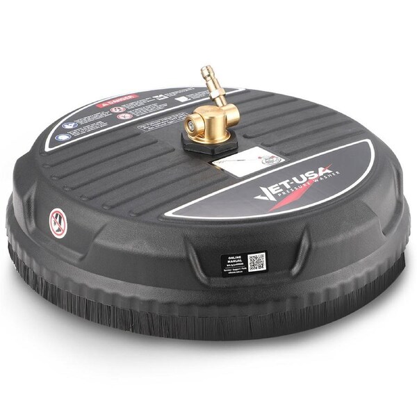 Jet-USA 15" Nylon Pressure Washer Surface Cleaner, 1/4" Fitting, For Concrete Driveway Patio Floor