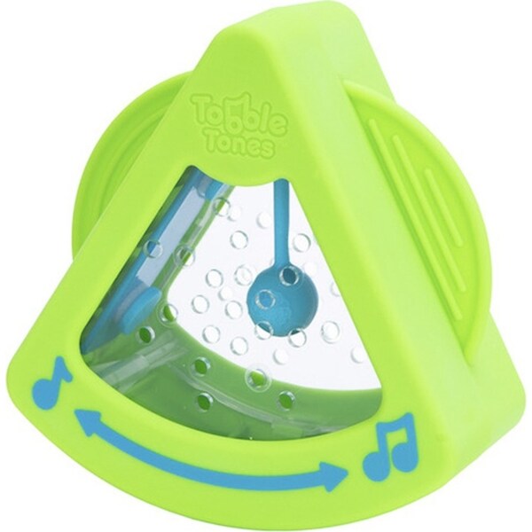 Fat Brain Toys Co 12cm Tobble Tones Rocking Chime Kids Sensory Toy 6m+ Green