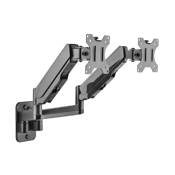 Brateck Dual Monitor Wall Mounted Gas Spring Monitor Arm (17"-32")
