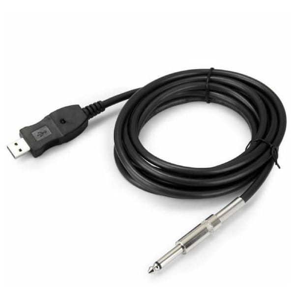 3M Guitar Bass 1/4'' USB to 6.3mm Jack Link Connection Instrument Adapter