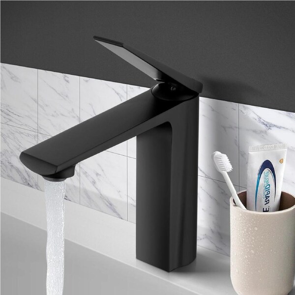 ACA Bathroom Basin Mixer Taps Short Faucet WELS Black