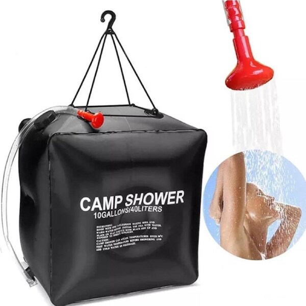 40L Camp Portable Shower Bag Solar Heat Bath Water Bag Camping Hiking Travel Outdoor
