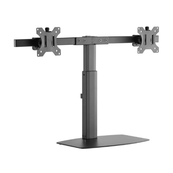 Brateck Dual Screen Pneumatic Vertical Lift Monitor Stand - Black