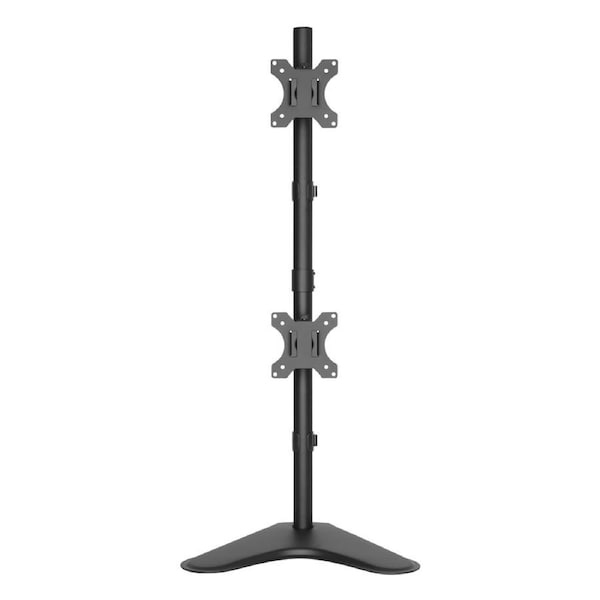 Brateck Dual Screens Economical Double Joint Monitor Stand - Black