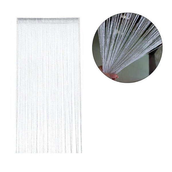 Nevenka Home Decor Sequin Curtain for Doorway 37x79 inch Hanging-White