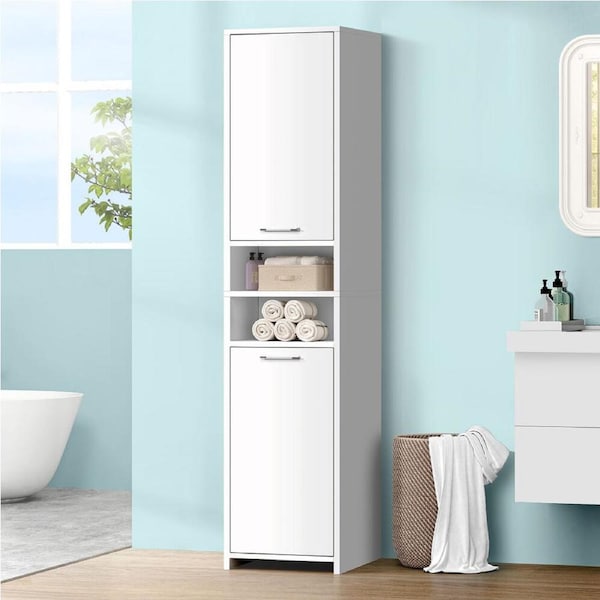 ALFORDSON Bathroom Cabinet Tall Storage Slim Cupboard White