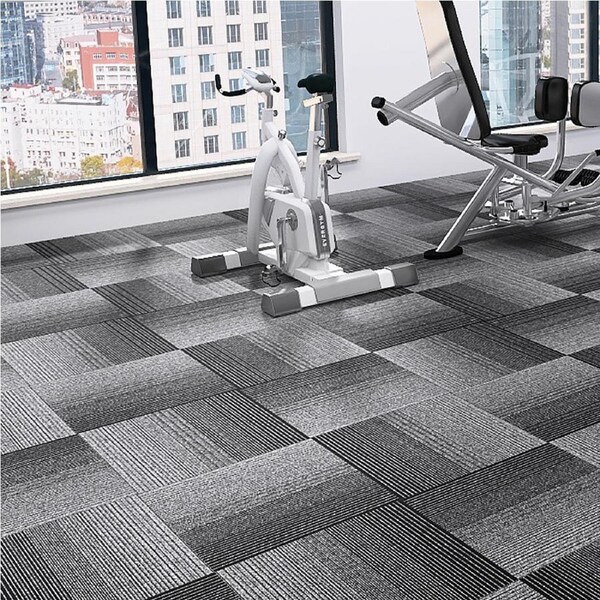 Marlow 20 Pcs Carpet Tiles 50cm x 50cm Each - Dark Grey