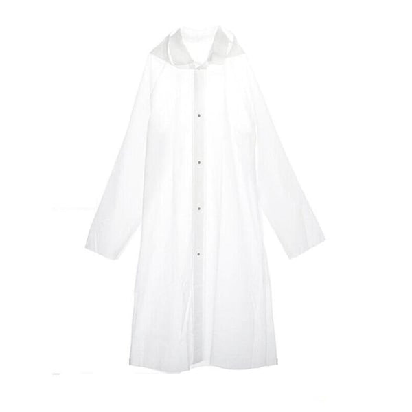 Transparent EVA Hooded Raincoat Long-Sleeved