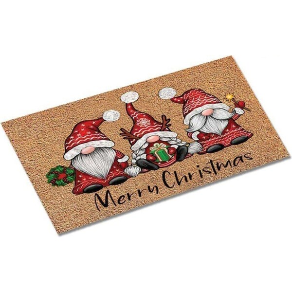 Merry Christmas Door Mat Floor Rug Non Slip Flannel Carpet