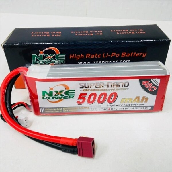 NXE RC HOBBY Lipo Battery 11.1V 3S 5000mAh 40C Soft Case Deans Connector