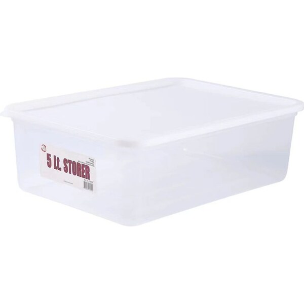 6 x 5L Plastic Storage Box Container Food Grade Fridge Freezer Organizer Tub Box