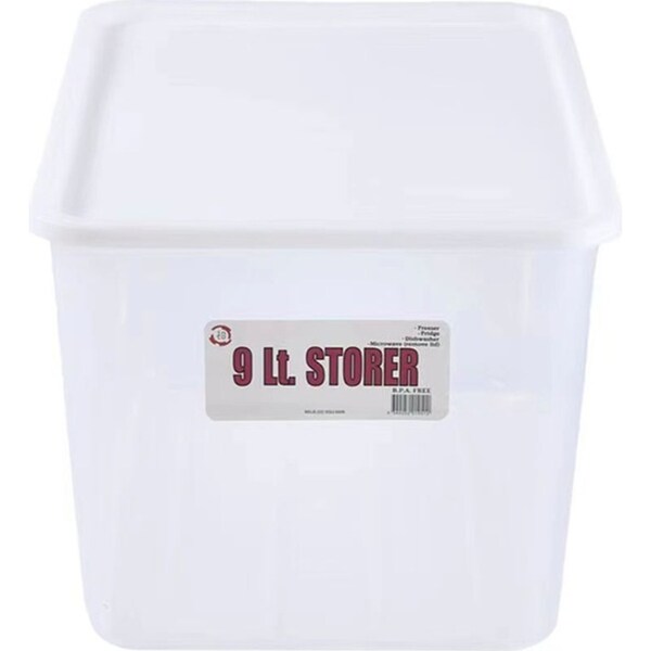 10 x 9L Plastic Storage Box Container Food Grade Fridge Freezer Organizer Tub