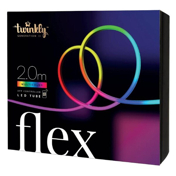 Twinkly Flex 2m Smart Indoor RGB LED Colour Light Flexible Tube Bluetooth/WiFi