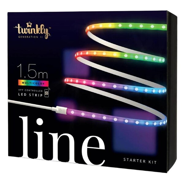 Twinkly 1.5m Smart Line Indoor RGB LED Light Strip Starter Kit Bluetooth/WiFi