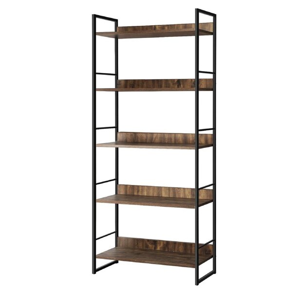 Oikiture Display Shelves Bookshelf Bookcase Shelf Storage Industrial Furniture