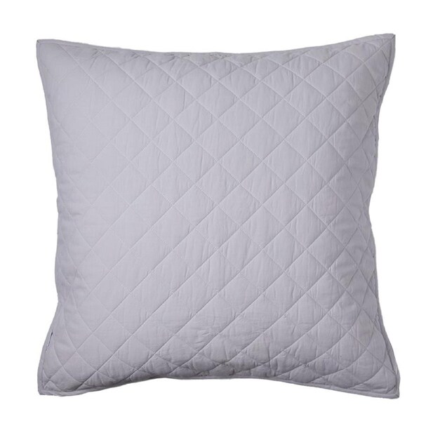 Essential Quilted European Pillowcase Lilac 65X65cm Adorn Living