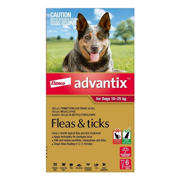 Advantix For Large Dogs 10 To 25Kg (Red) 12 Pack