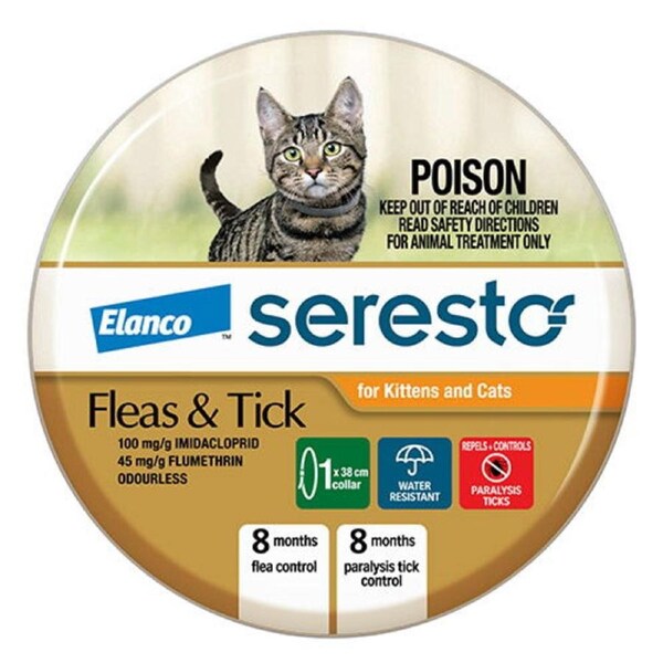 Seresto flea collar for kittens and cats 2 Pieces ORANGE