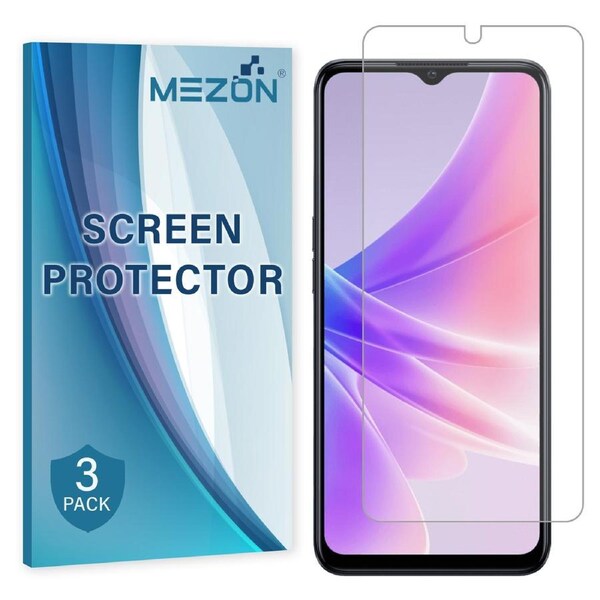 [3 Pack] OPPO A57 4G Anti-Glare Matte Screen Protector Film by MEZON – Case Friendly, Shock Absorption (OPPO A57 4G, Matte)