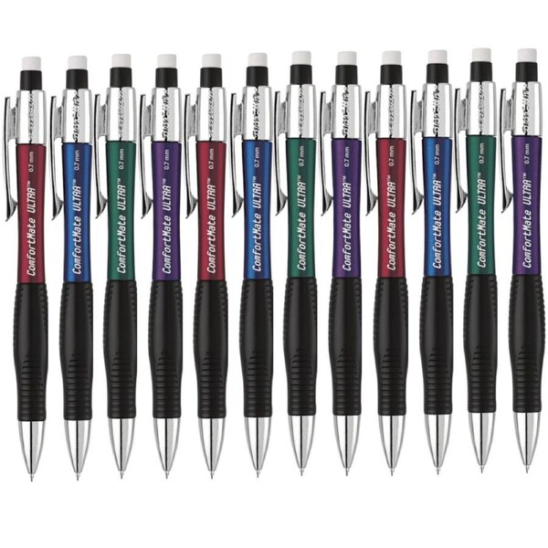 Papermate Comfortmate Ultra Mechanical Pencil 0.7mm Assorted Box 12