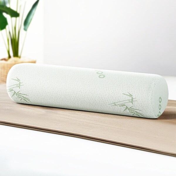 Giselle Memory Foam Pillow Bamboo Cover Neck Support Roll