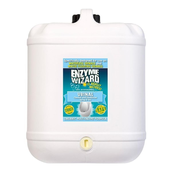 Enzyme Wizard Urinal Cleaner & Deodoriser For Waterless & Flushing Urinals 20L