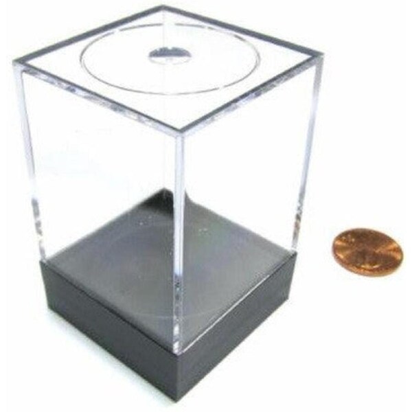 CHX 02804 Empty Crystal Display Box (M) Clear w/Black Lid