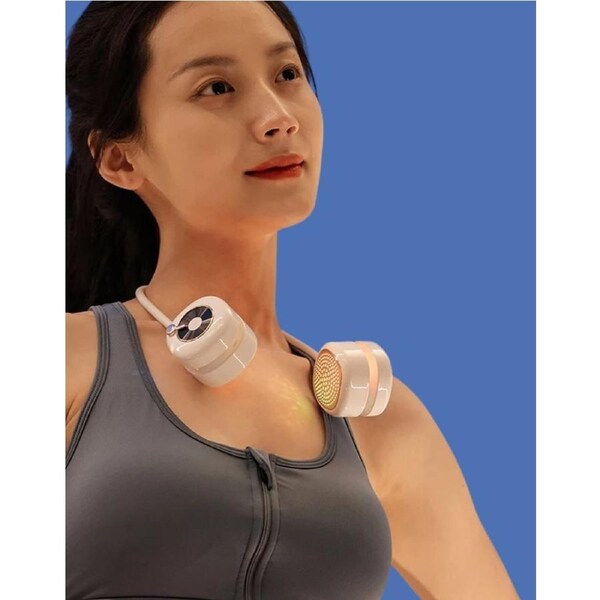 Foldable Leafless LED Light USB Summer Cooling Neck Fan