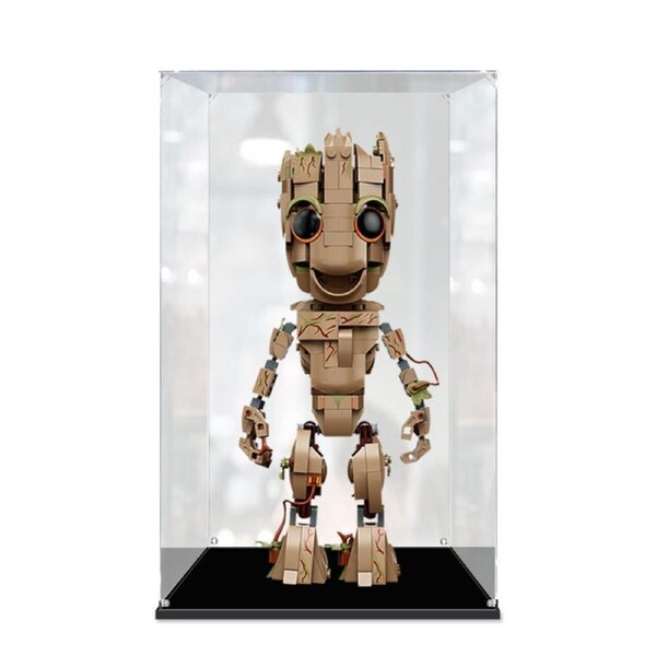 Acrylic Display Case for LEGO 76217 Marvel Super Heroes I am Groot Infinity Saga Figure Storage Box Dust Proof Glue Free
