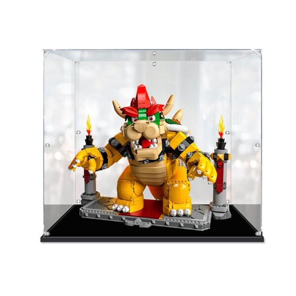 Acrylic Display Case for LEGO 71411 Super Mario The Mighty Bowser Figure Storage Box Dust Proof Glue Free