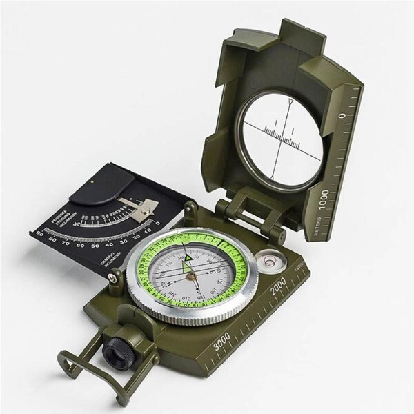 Nevenka Waterproof Military Compass Night Vision for Hiking Camping Boating