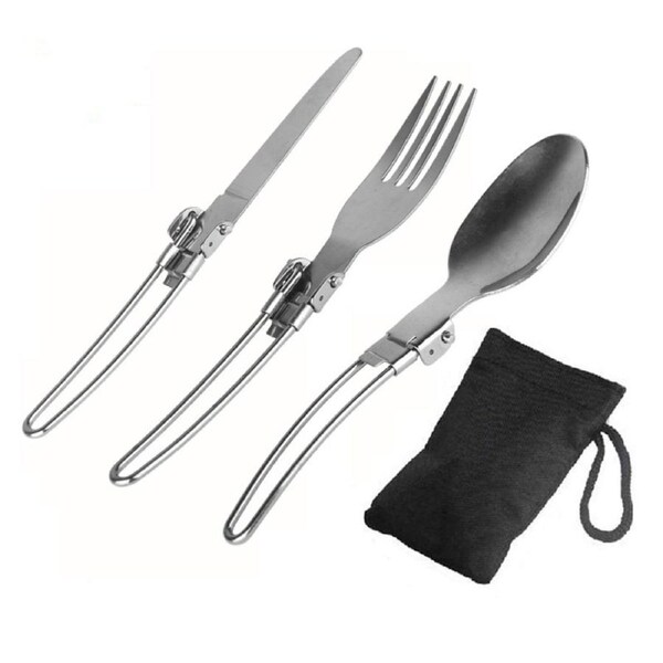 Nevenka Foldable Flatware Sets Ultralight Utensils for Backpacking Hiking Camping